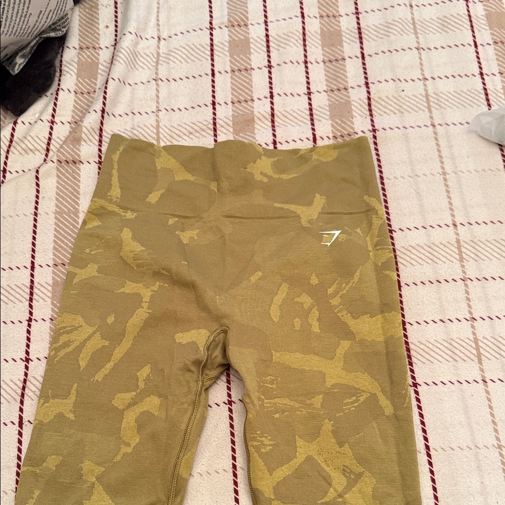 Gymshark Olive Camouflage Leggings